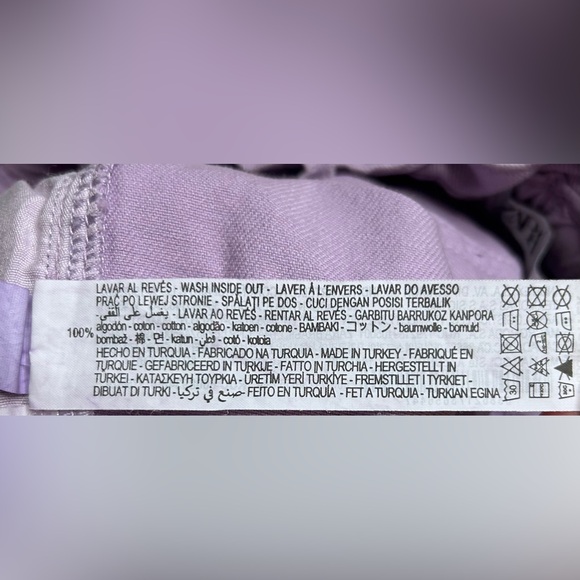 ZARA High Waisted Baggy Cropped Paper Bag Denim In Lavender Size 6/28 ✨NWT✨ - Picture 8 of 12